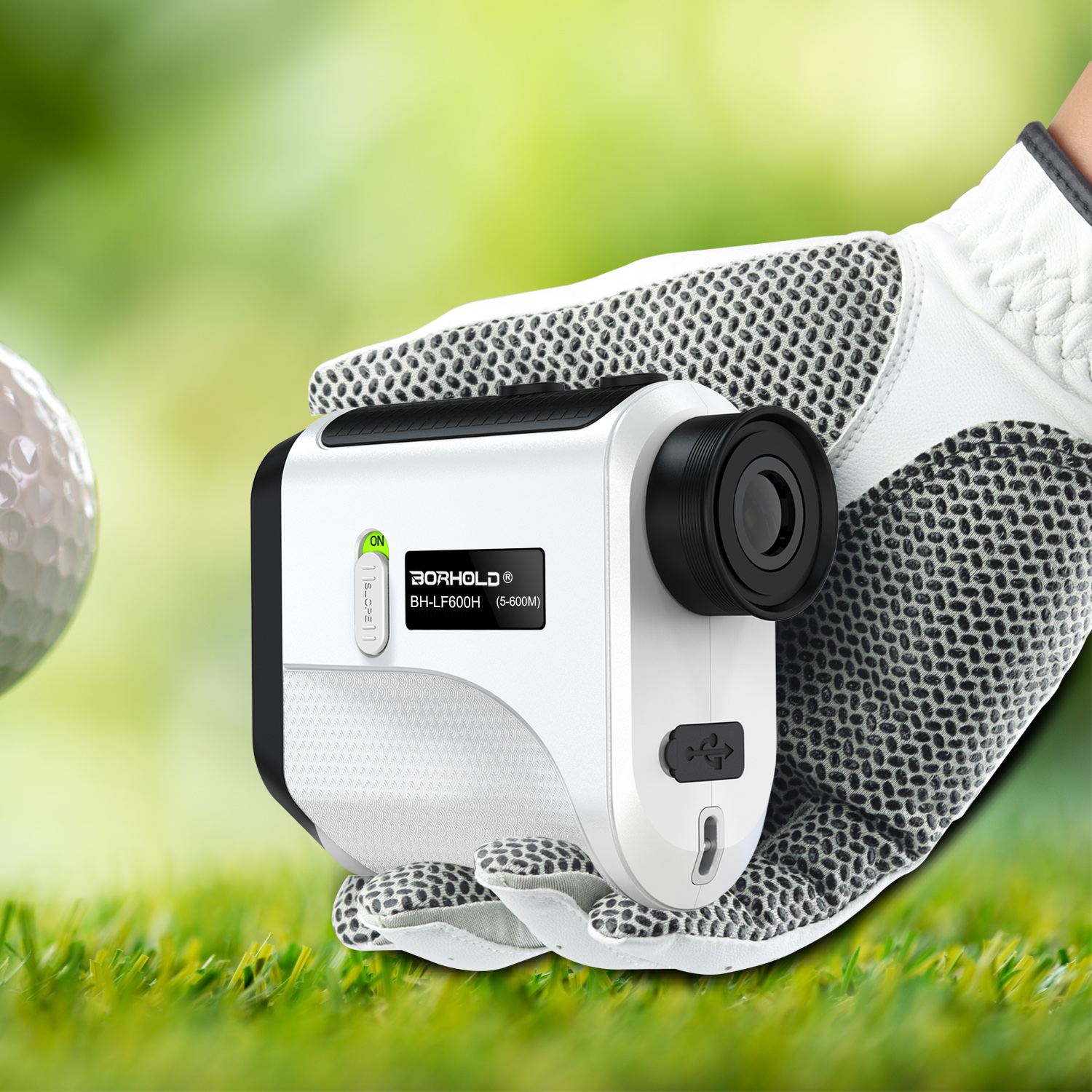 Borhold BH-LF Laser Rangefinder 6.5X  Golf & Hunting Rechargeable Range Finder with Slope Flagpole Lock Vibration