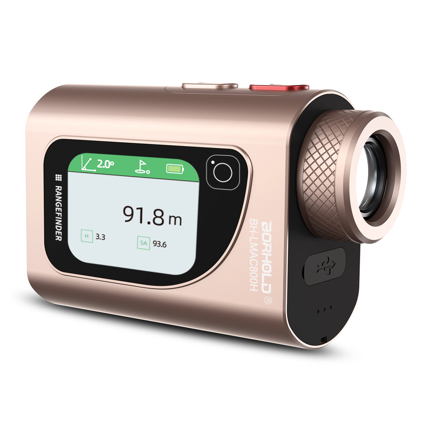 Borhold BH-LMAC Rangefinder | Tour-Grade Laser Golf Rangefinder with Slope & Vibration