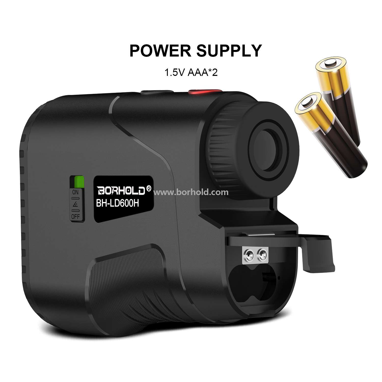 Borhold High Precision Laser Rangefinder, 6X Magnification Waterproof Range Finder with Pin Lock & Slope Mode for Golf Hunting Outdoor