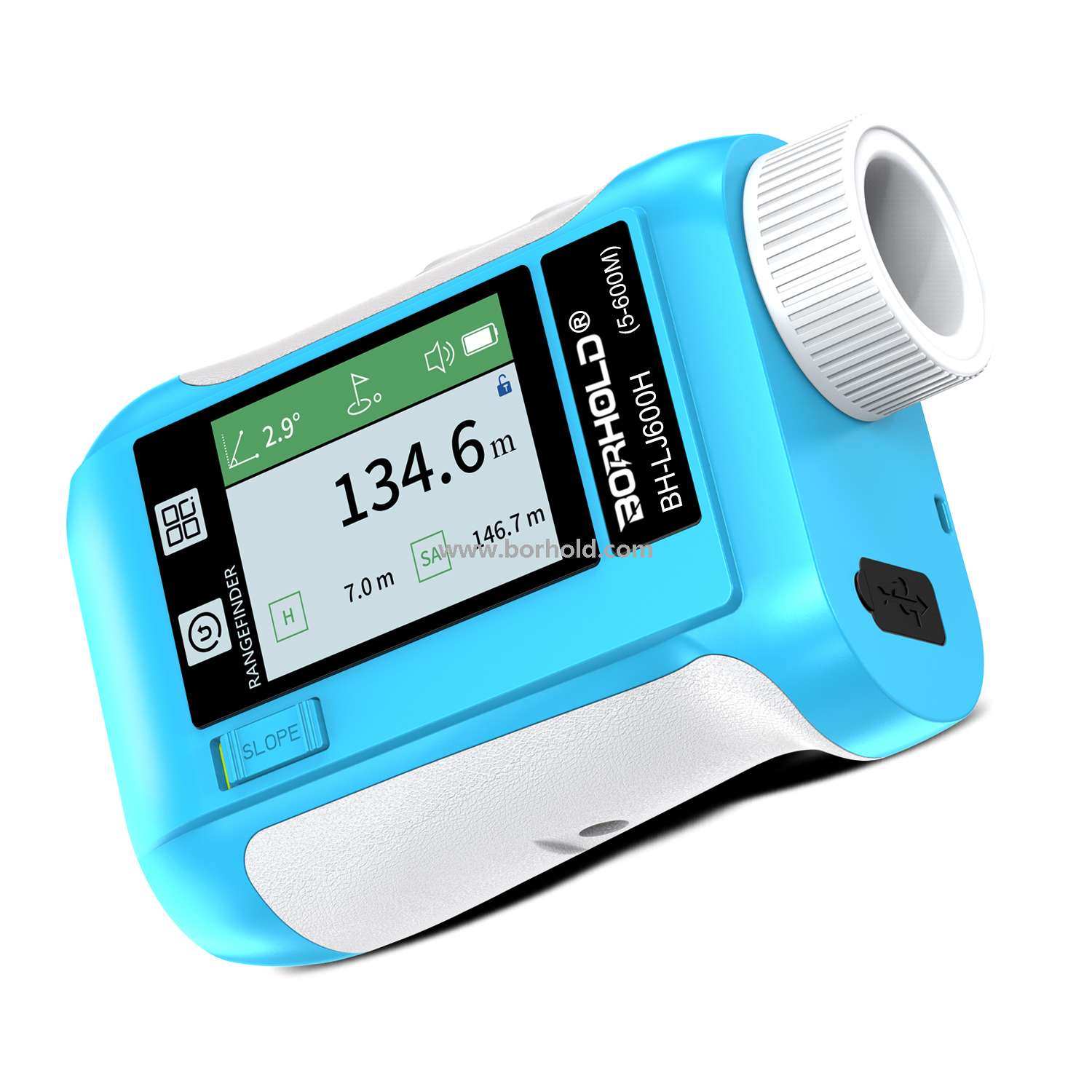 Borhold BH-LJ Series Rechargeable Laser Rangefinder with External Touch HD Color Screen, Slope Switch & 15 Measurement Modes