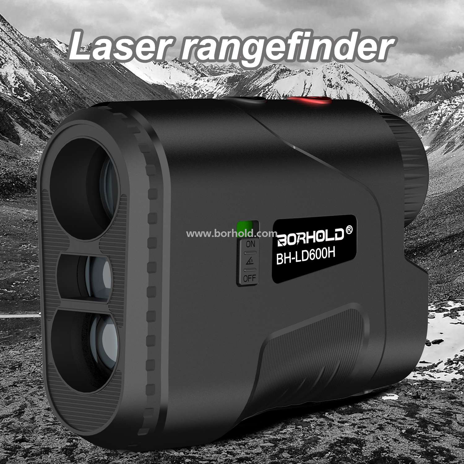 Borhold High Precision Laser Rangefinder, 6X Magnification Waterproof Range Finder with Pin Lock & Slope Mode for Golf Hunting Outdoor