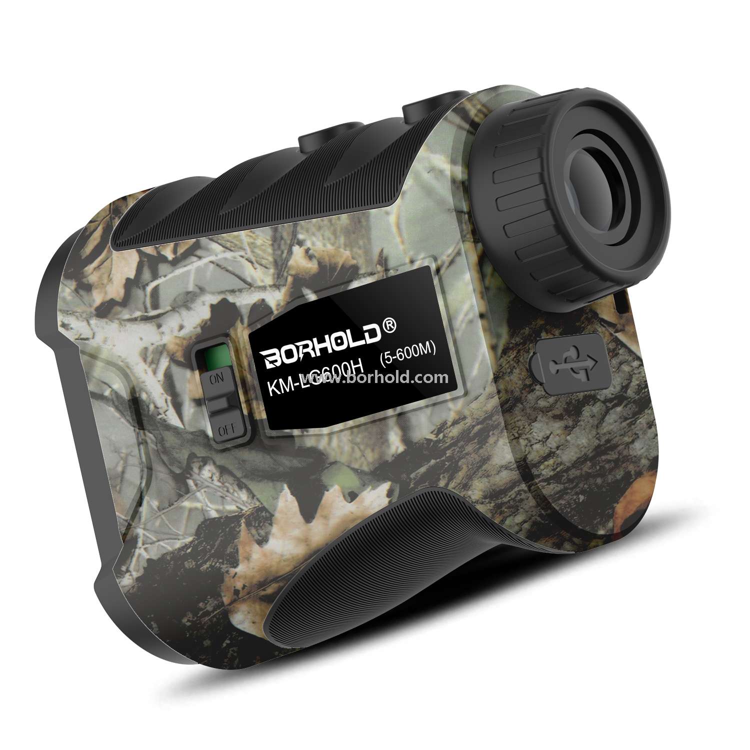 Borhold BH-LG Series Camouflage Hunting Laser Rangefinder – BH-LG450H / BH-LG600H / BH-LG800H / BH-LG1000H Rechargeable Laser Range Finder with Slope Compensation & Height Measurement