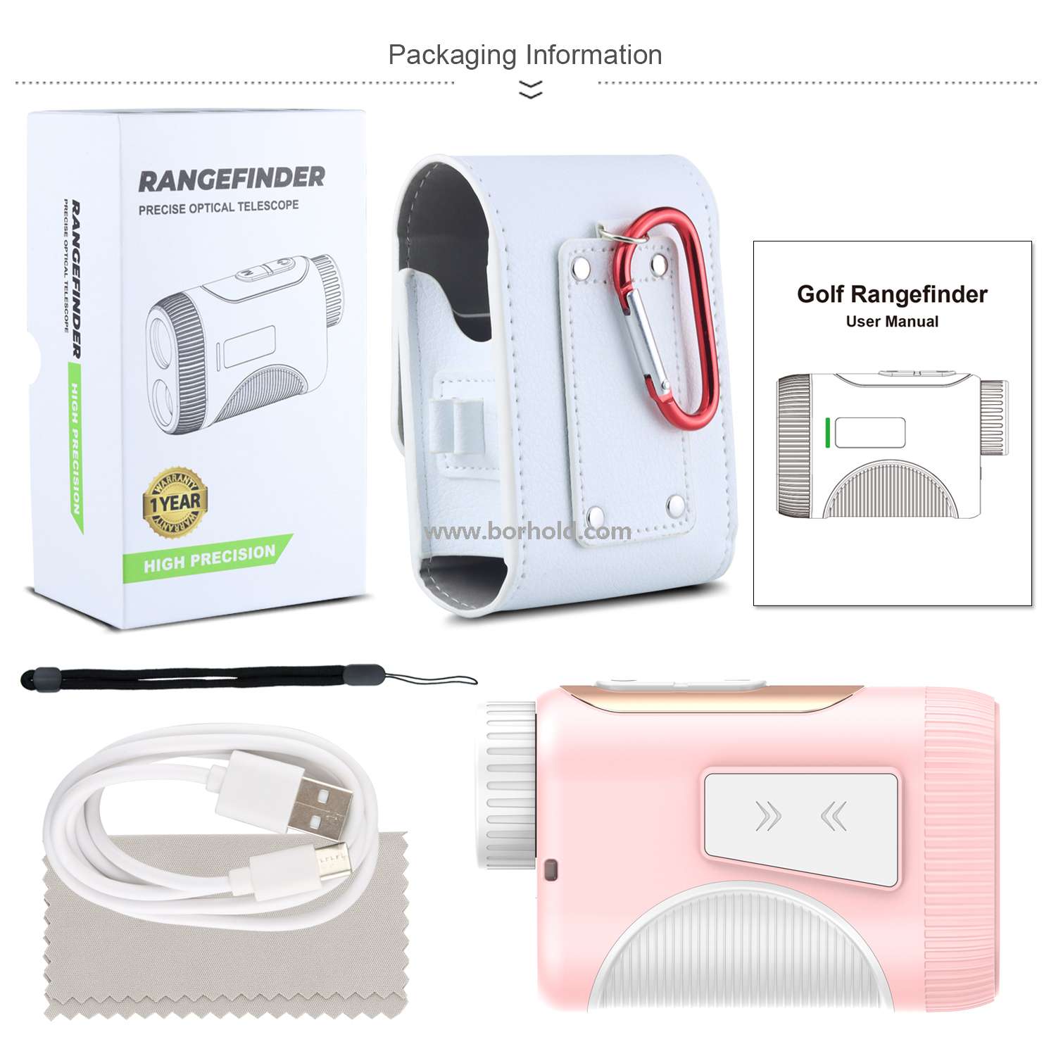 Borhold BH-LMA Series Golf Rangefinder – Slope, Pin Lock & Rechargeable