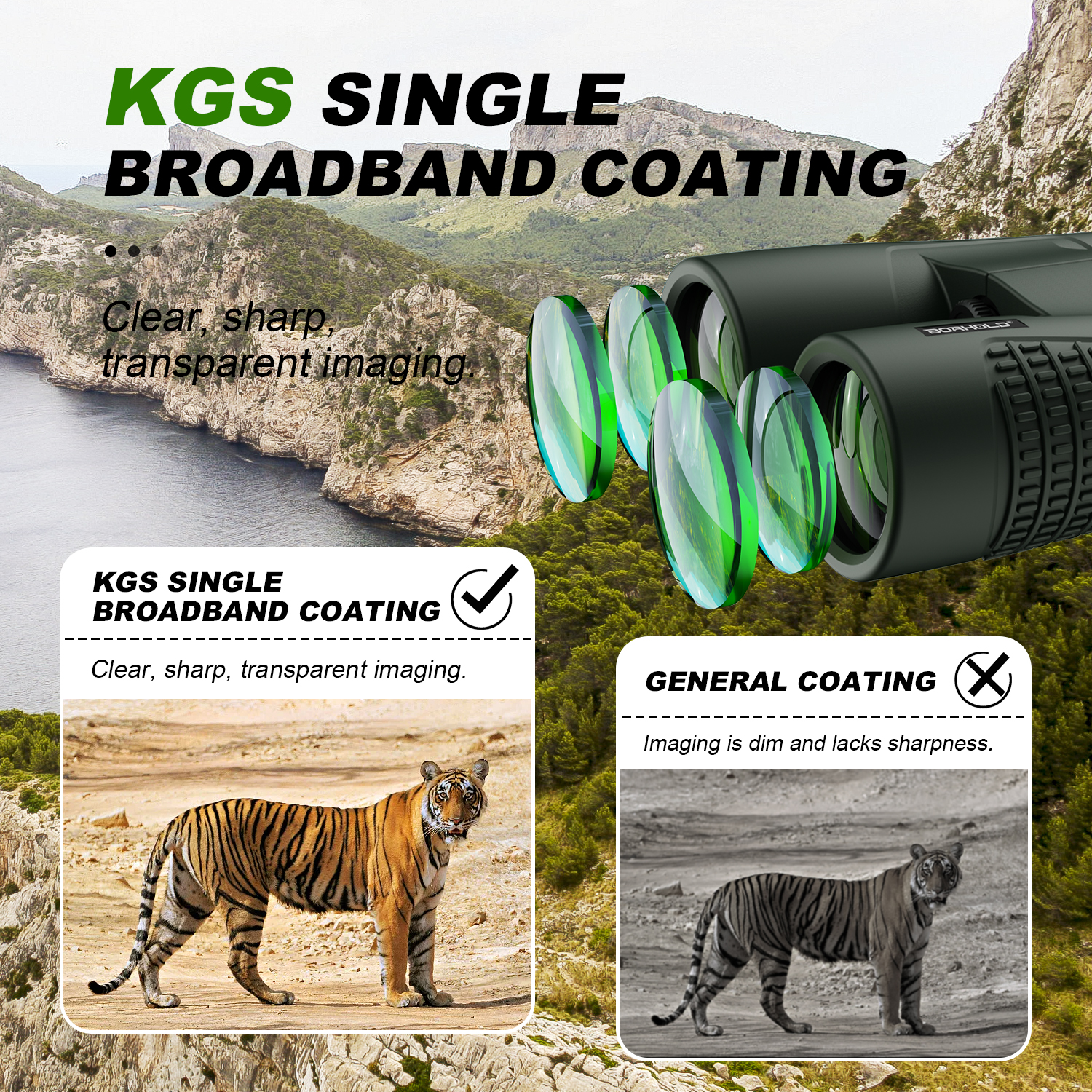 Borhold 8X42 HD binoculars