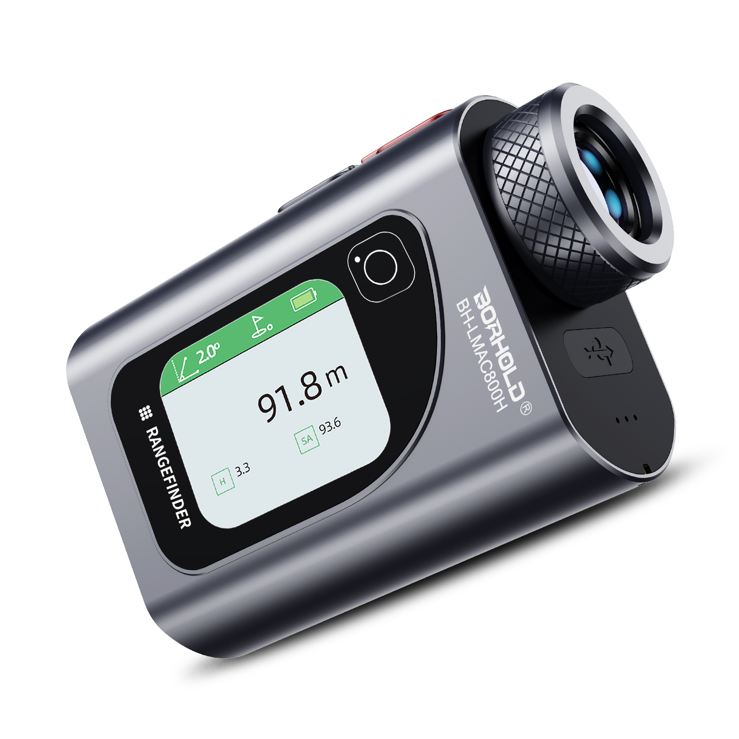 Borhold Golf Laser Rangefinder with Touch Screen, Voice Broadcast, Slope, Pin Lock, Magnet, Type-C, IP54. Shop for Faster Rounds.