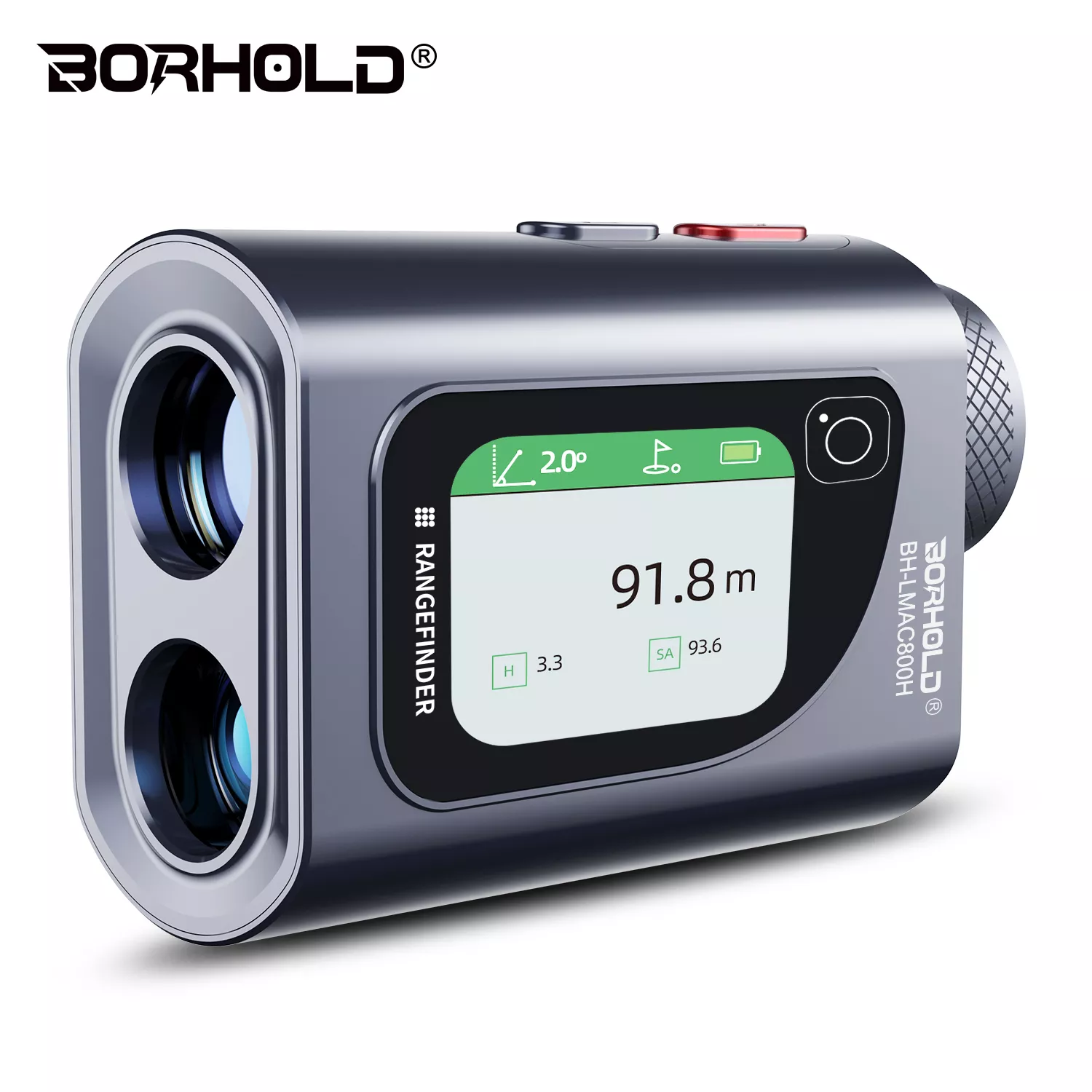Borhold Golf Laser Rangefinder with Touch Screen, Voice Broadcast, Slope, Pin Lock, Magnet, Type-C, IP54. Shop for Faster Rounds.