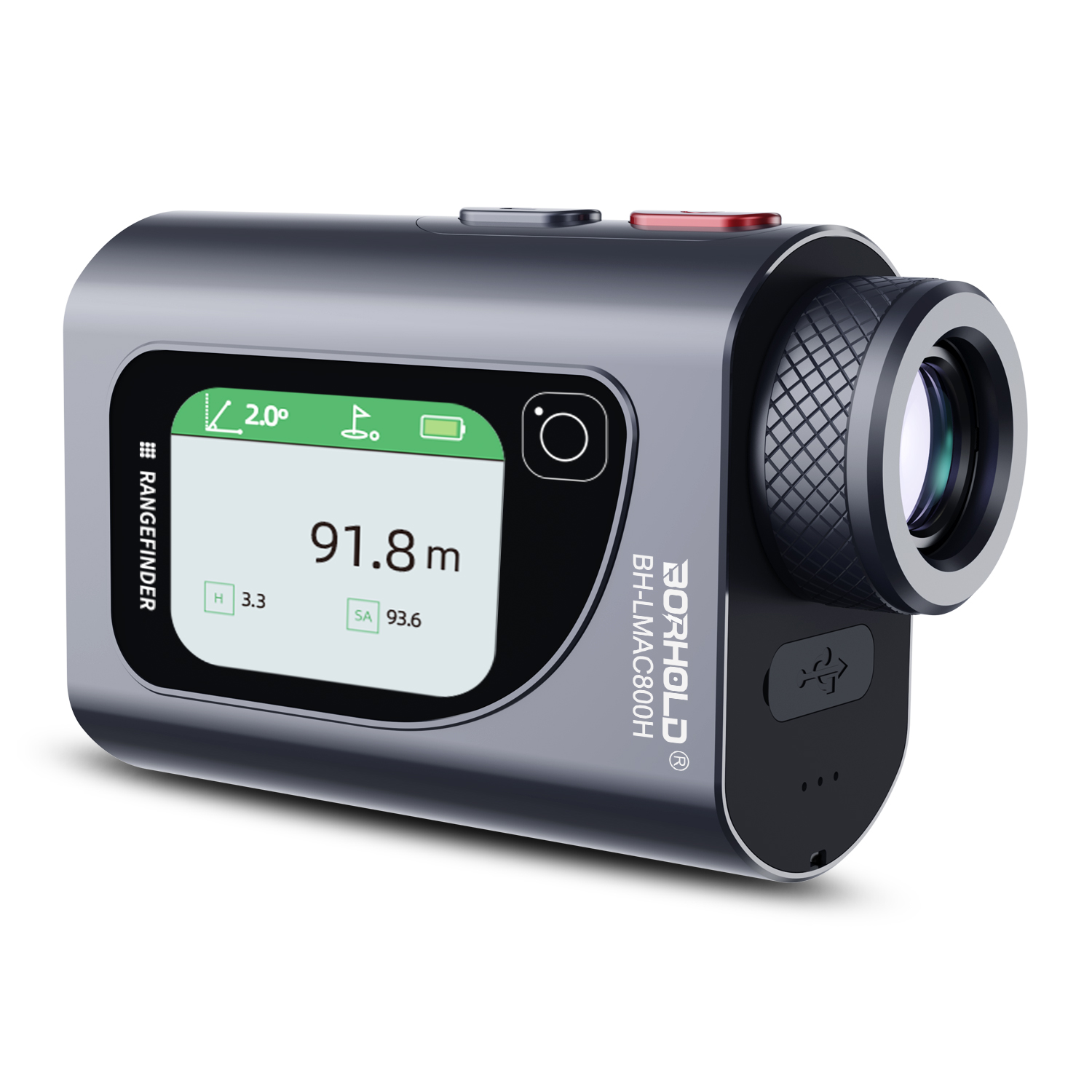 Borhold Golf Laser Rangefinder with Touch Screen, Voice Broadcast, Slope, Pin Lock, Magnet, Type-C, IP54. Shop for Faster Rounds.