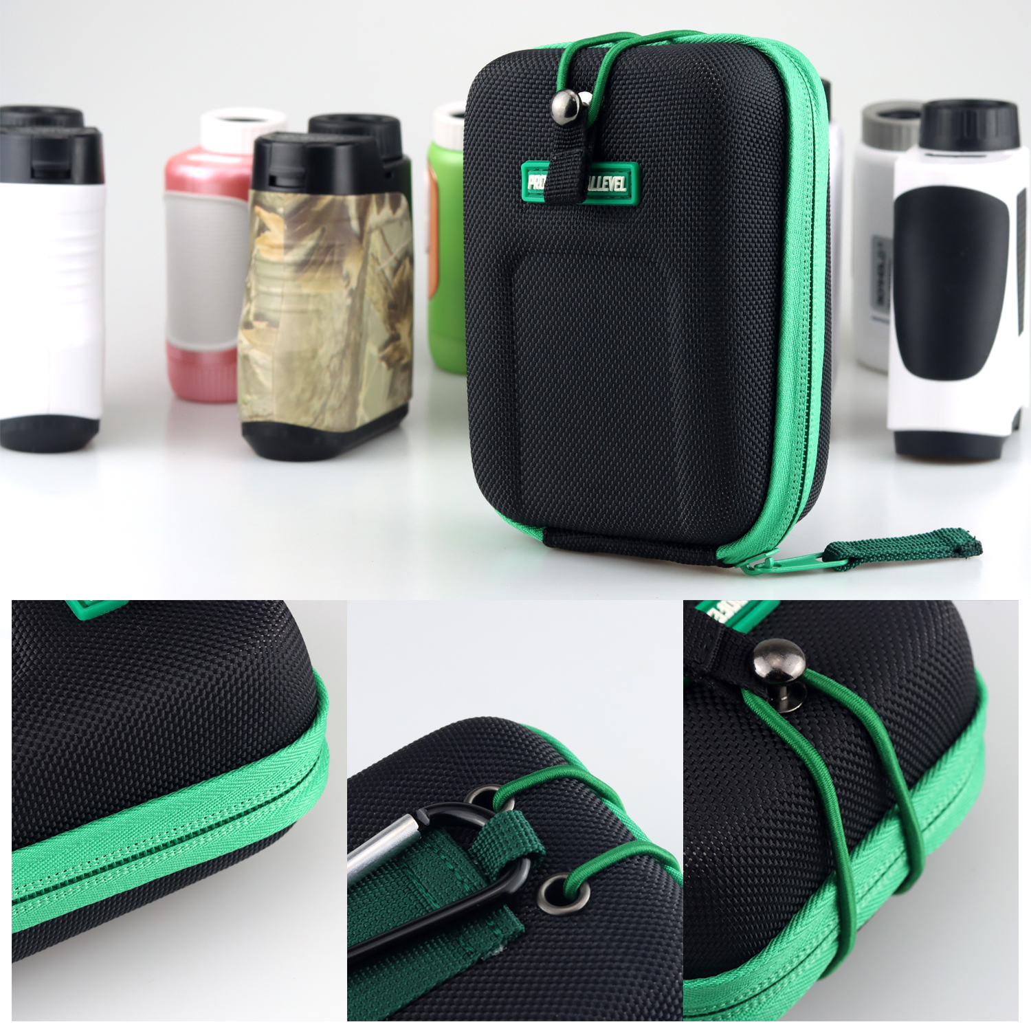 Borhold Golf Rangefinder Storage Bag – Shockproof EVA Protective Case with Magnetic Snap Buckle, Carabiner Hook Loop, Lightweight & Portable Pouch for Golf Rangefinders