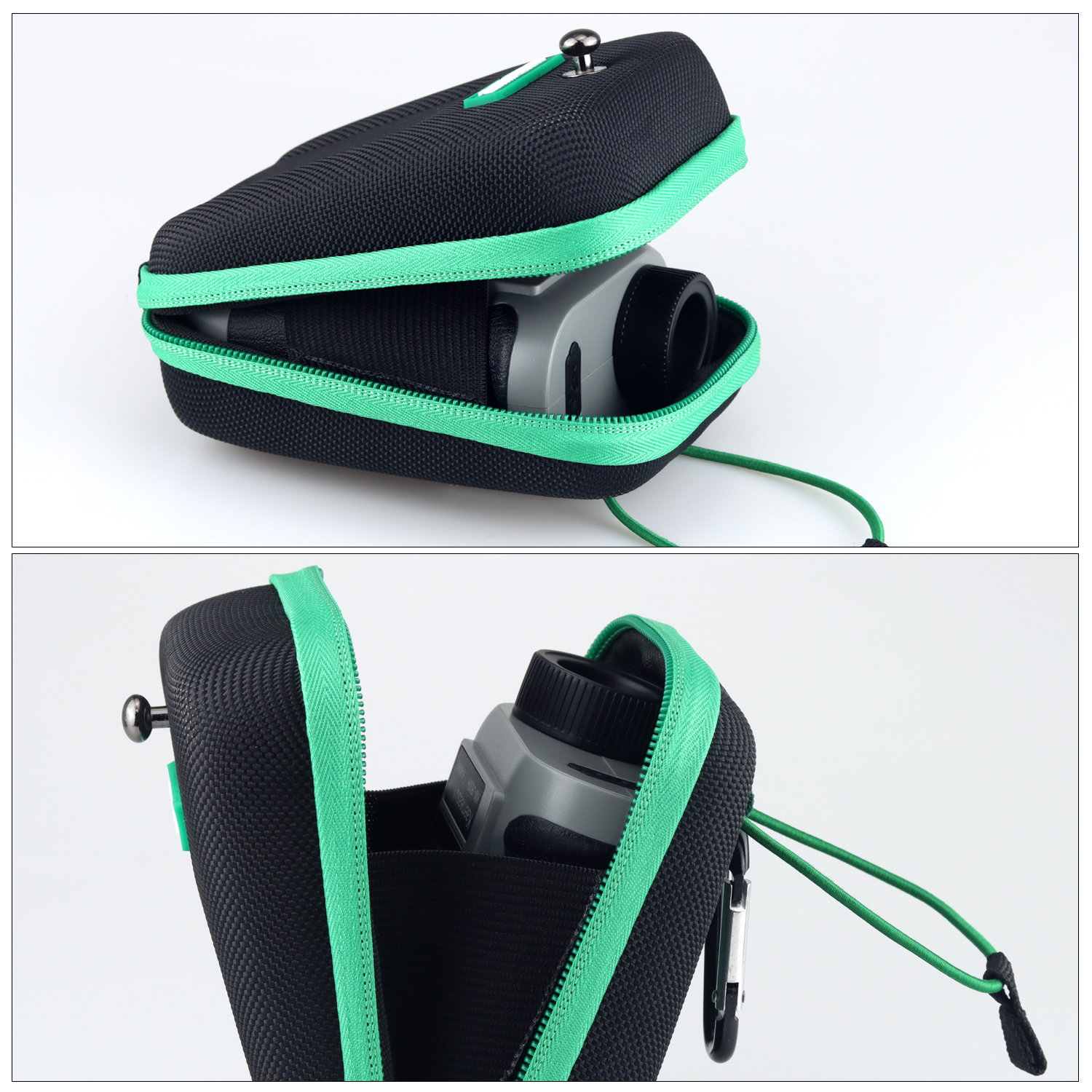 Borhold Golf Rangefinder Storage Bag – Shockproof EVA Protective Case with Magnetic Snap Buckle, Carabiner Hook Loop, Lightweight & Portable Pouch for Golf Rangefinders