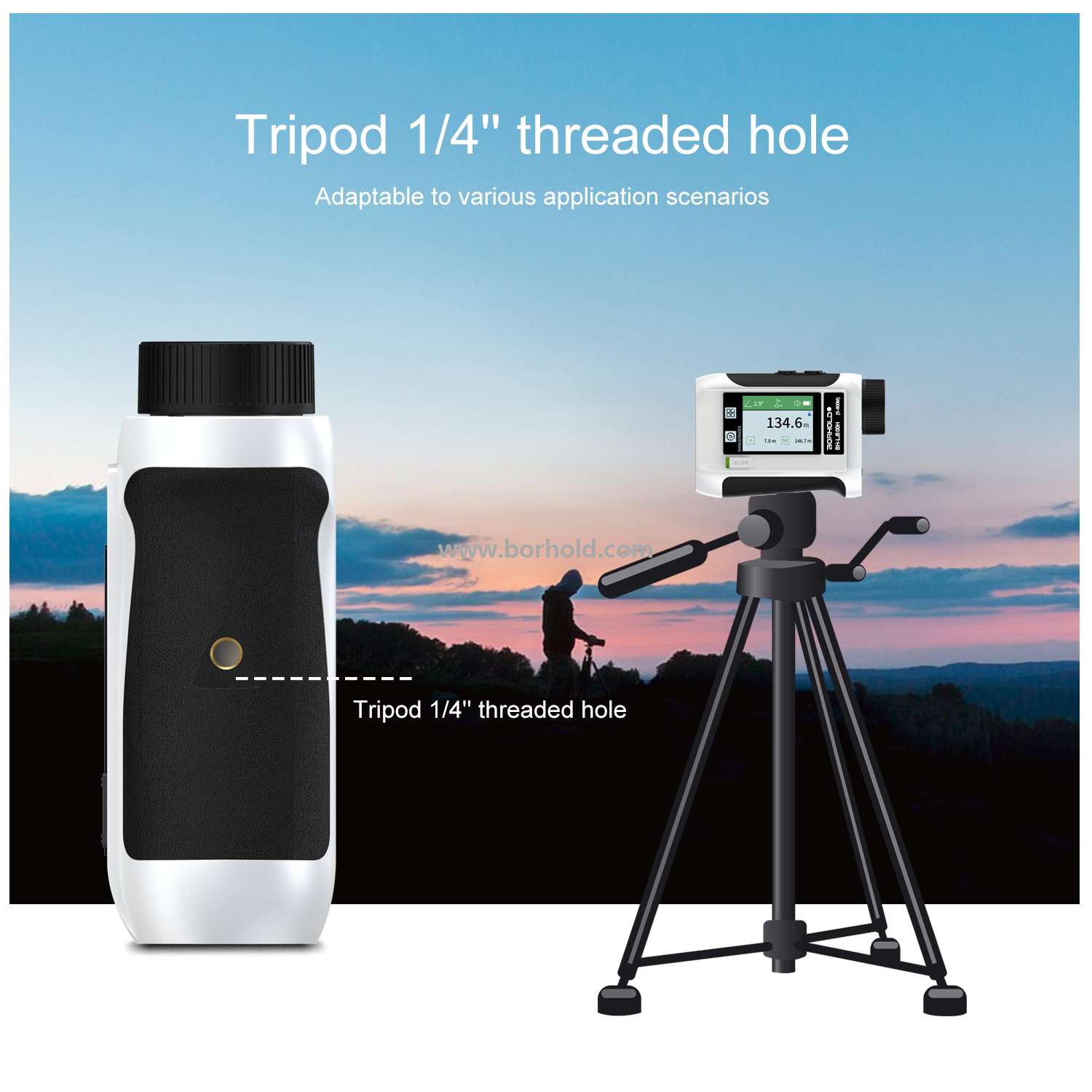 Rechargeable Laser Rangefinder with Touch Color Screen & Voice Broadcast, BH-LJ600H /LJ800H / LJ1200H / LJ1500H
