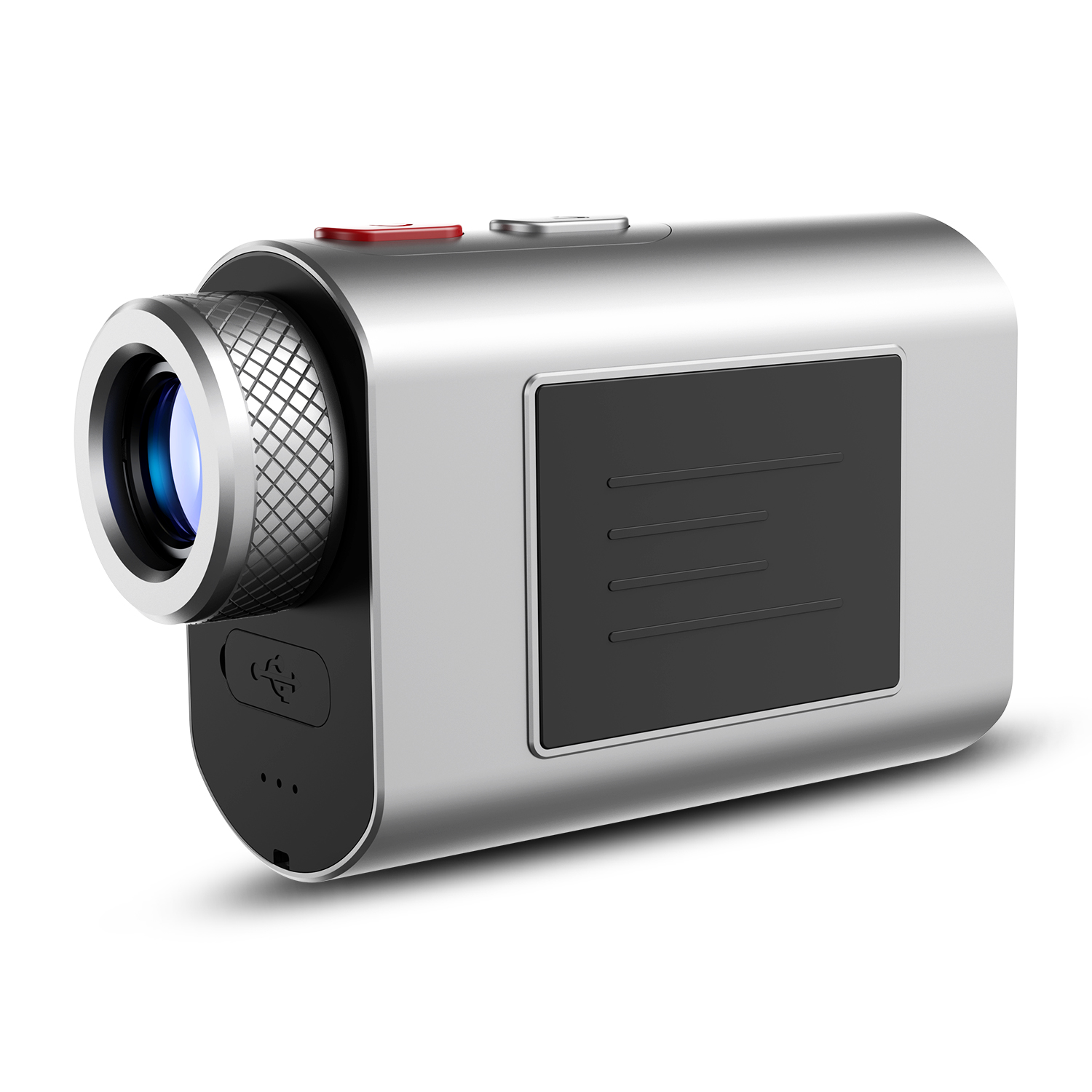 Borhold BH-LMAC600H Silver Golf Laser Rangefinder with Slope, Touch Color Screen, Flag Lock & Magnetic Mount