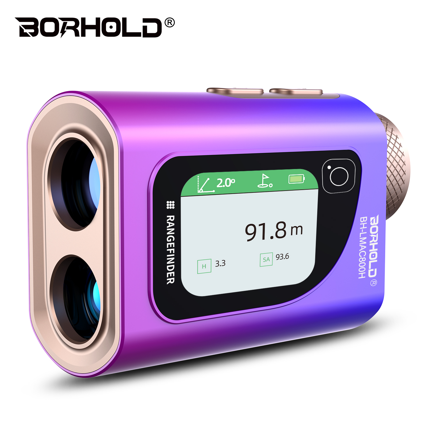 Borhold Smart Golf Laser Rangefinder with Touch Screen & Voice Broadcast | Slope & Flag Lock