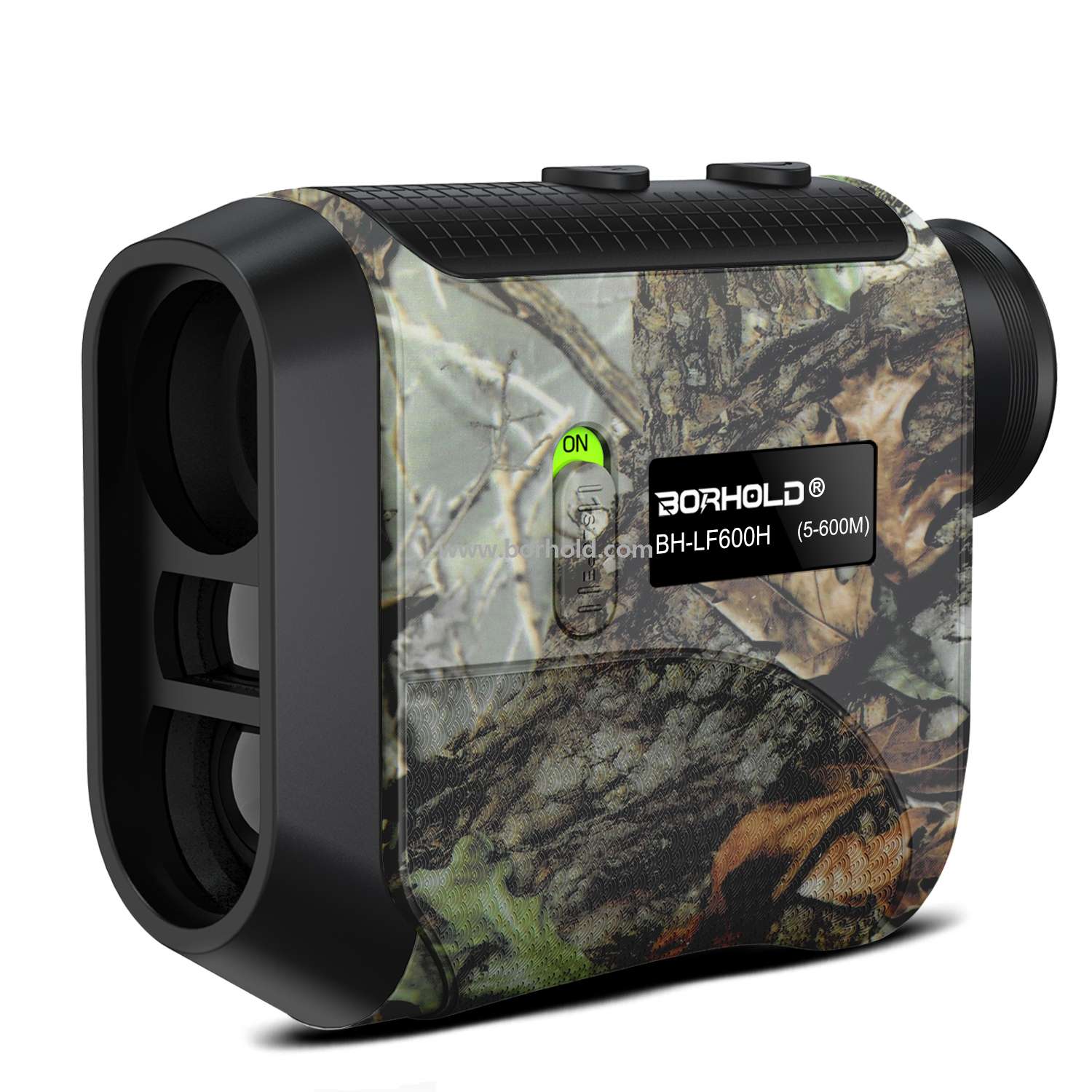 Borhold Camouflage Hunting Laser Rangefinder, Rechargeable Outdoor Laser Range Finder with Slope & Height Measurement