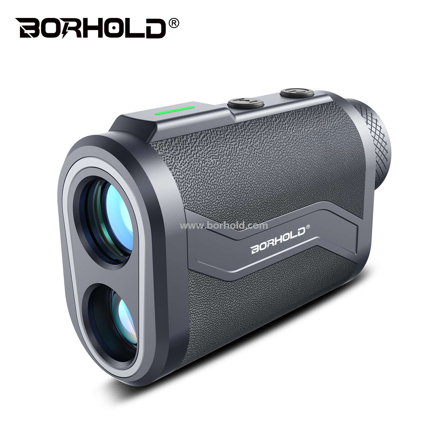 Borhold BH-LMAL Series Aluminum & Leather Golf Laser Rangefinder with Slope Compensation – 600–1200M Waterproof Magnetic Rangefinder for Golf, Outdoor Sports & Hunting