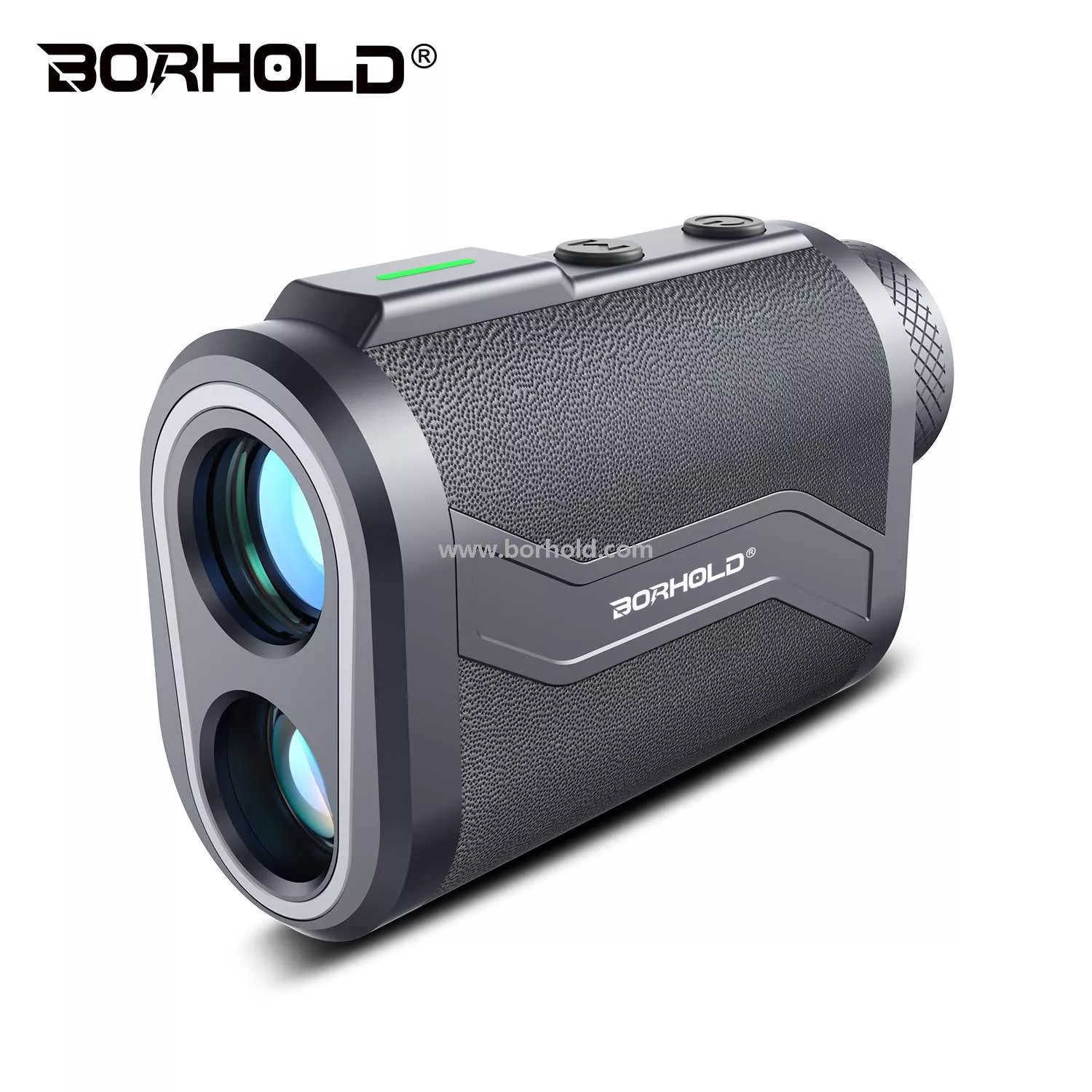 Borhold BH-LMAL Series Aluminum & Leather Golf Laser Rangefinder with Slope Compensation – 600–1200M Waterproof Magnetic Rangefinder for Golf, Outdoor Sports & Hunting