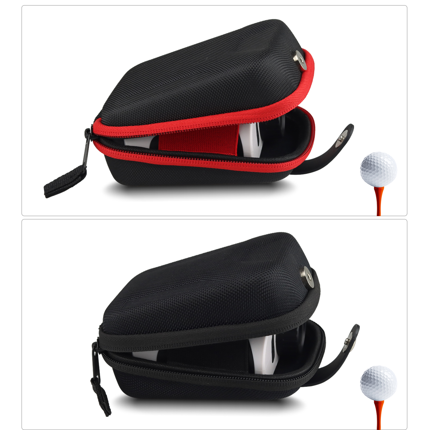 Borhold Magnetic Golf Rangefinder Case – Shockproof EVA Protective Pouch with Carabiner & Magnet Buckle