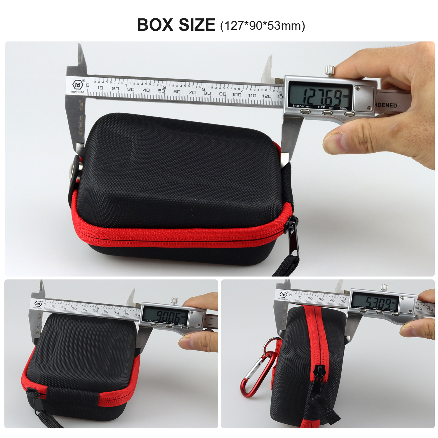 Borhold Magnetic Golf Rangefinder Case – Shockproof EVA Protective Pouch with Carabiner & Magnet Buckle