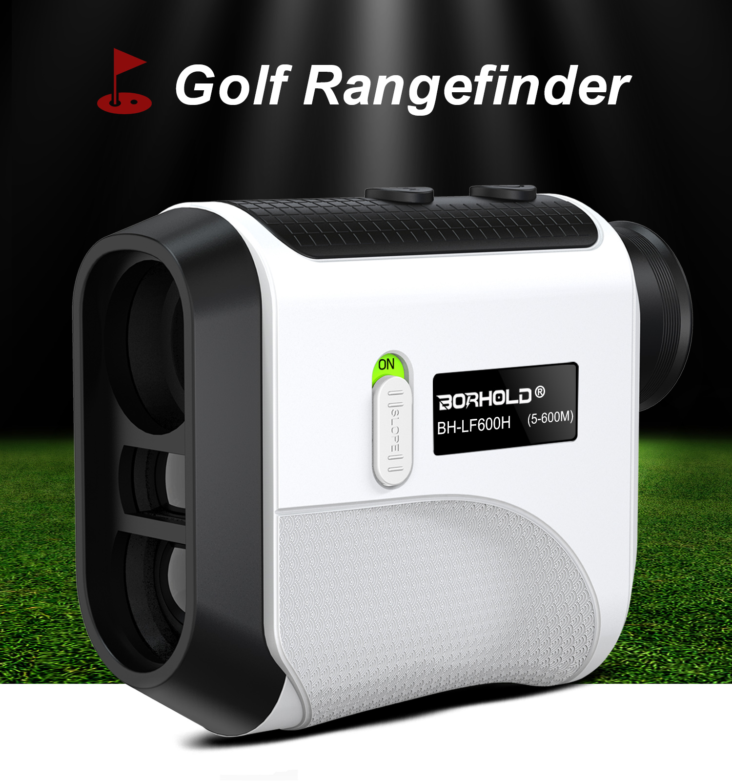 Borhold BH-LF Laser Rangefinder 6.5X  Golf & Hunting Rechargeable Range Finder with Slope Flagpole Lock Vibration