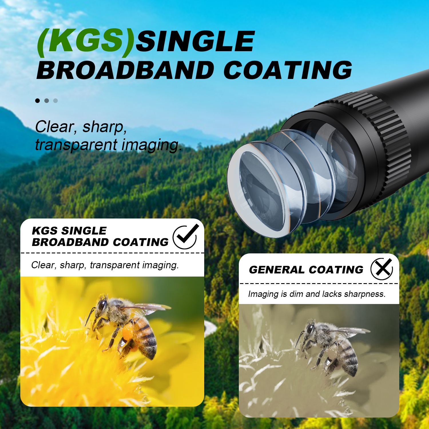 Borhold BH-TH Series Compact Macro Monocular Telescope, 4X18 /6X18 /8X25 All Metal Pocket HD Monocular