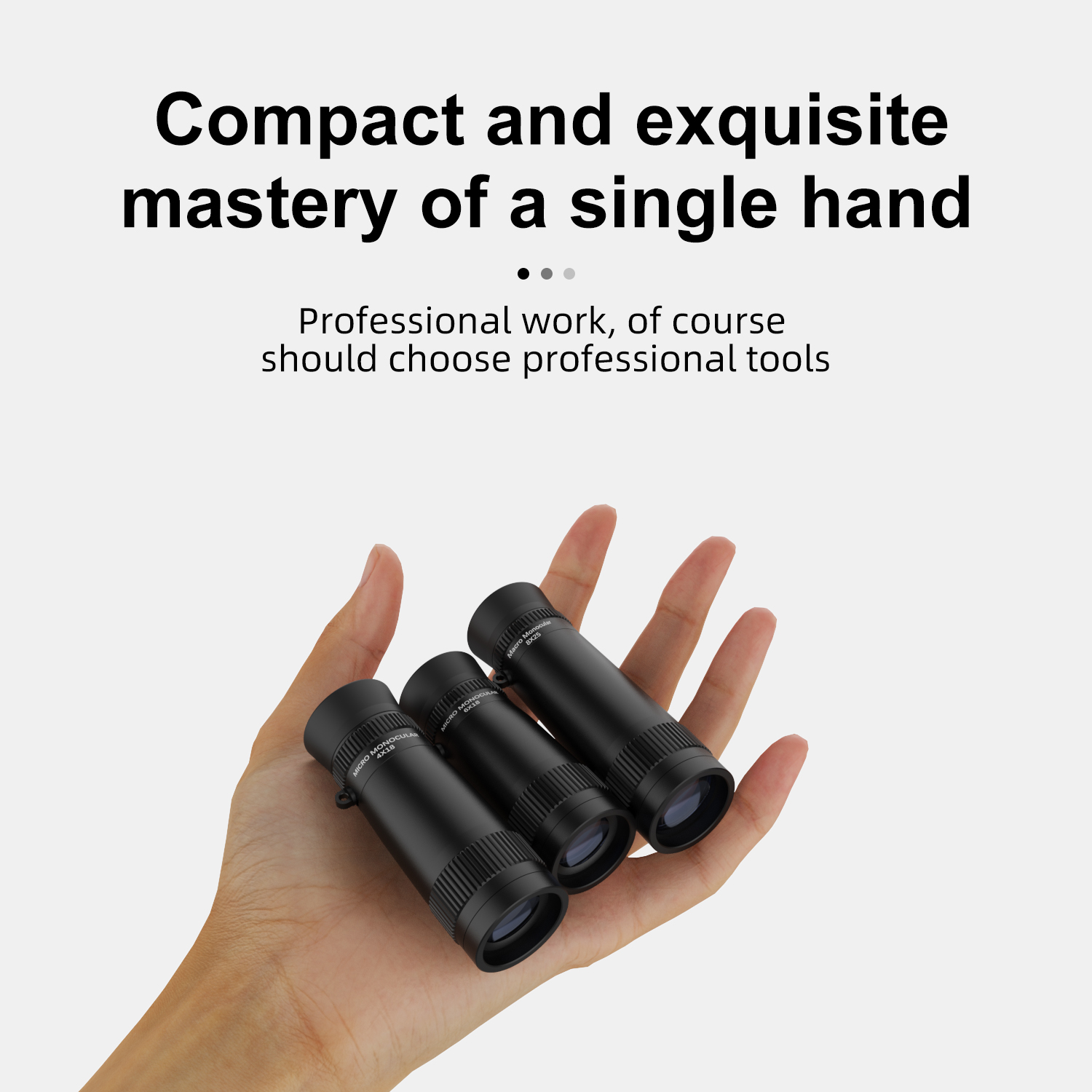 Borhold BH-TH Series Compact Macro Monocular Telescope, 4X18 /6X18 /8X25 All Metal Pocket HD Monocular